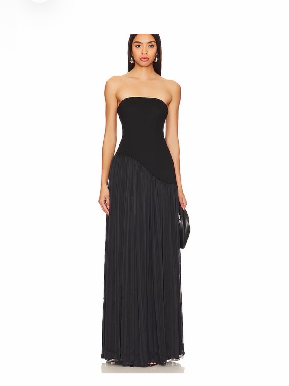 Lovers and Friends Alice Strapless Gown Black bustier Maxi Dress